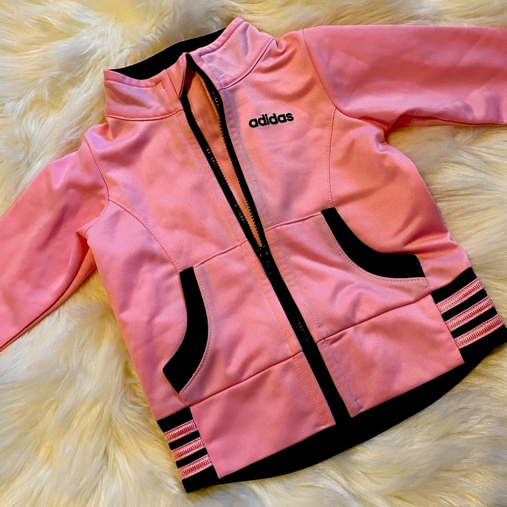 6m Pink Adidas Full Zip Up Track Jacket